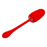 Vibrierendes Ei mit Roter wiederaufladbarer Meerestextur von Pretty Love Smart | Fesselliebe.de