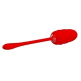 Vibrierendes Ei mit Roter wiederaufladbarer Meerestextur von Pretty Love Smart | Fesselliebe.de