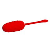 Vibrierendes Ei mit Roter wiederaufladbarer Meerestextur von Pretty Love Smart | Fesselliebe.de