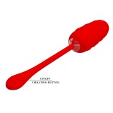 Vibrierendes Ei mit Roter wiederaufladbarer Meerestextur von Pretty Love Smart | Fesselliebe.de