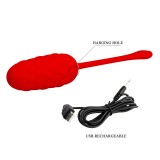 Vibrierendes Ei mit Roter wiederaufladbarer Meerestextur von Pretty Love Smart | Fesselliebe.de