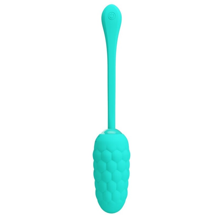 Vibrierendes Ei mit wiederaufladbarer Meerestextur In Aquagrün von Pretty Love Smart | Fesselliebe.de