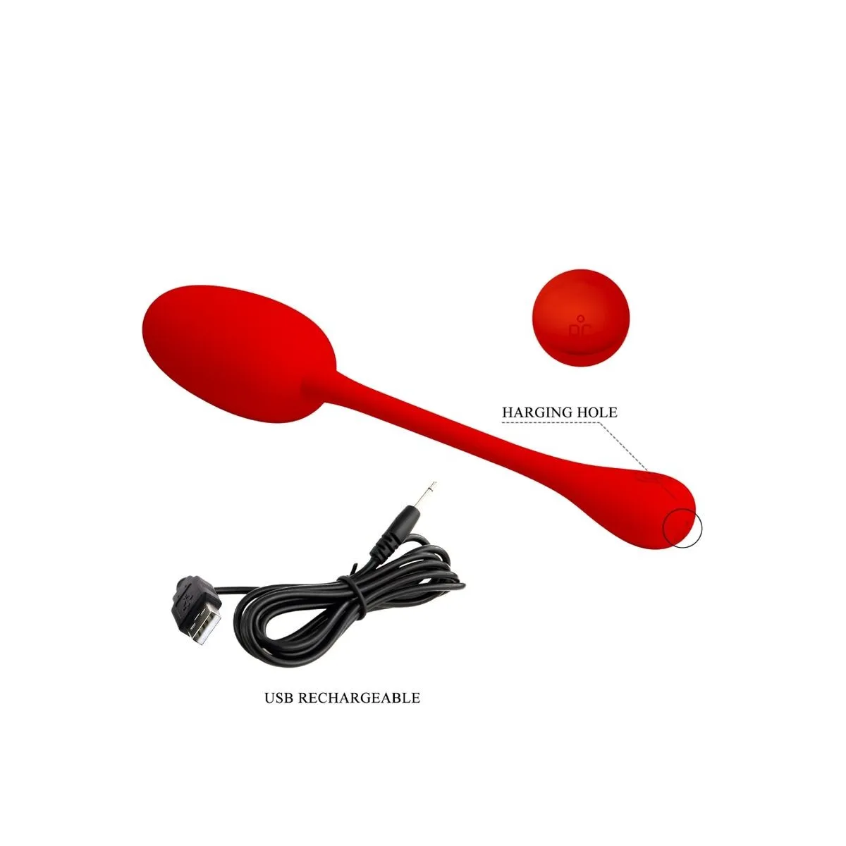 Knucker Red wiederaufladbares Vibrations-Ei von Pretty Love Flirtation | Fesselliebe.de