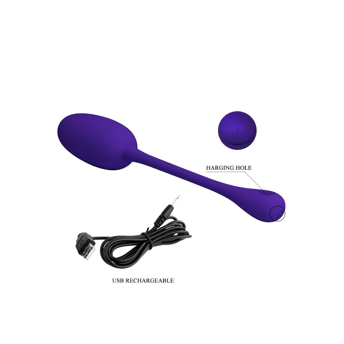 Knucker Purple wiederaufladbares Vibrations-Ei von Pretty Love Flirtation | Fesselliebe.de