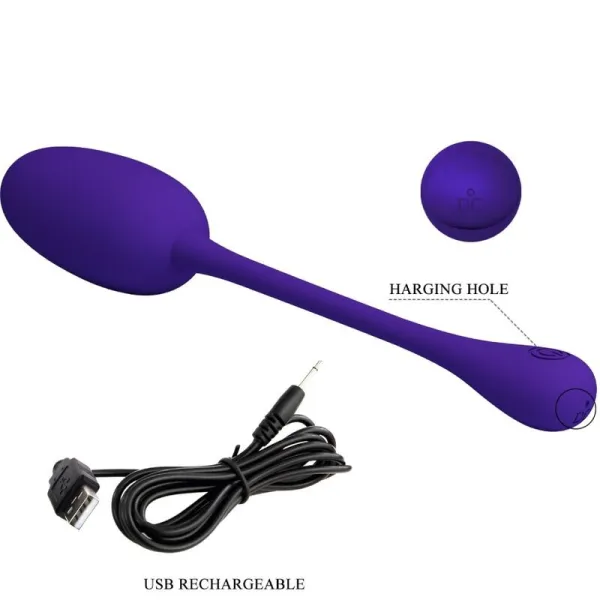 Knucker Purple wiederaufladbares Vibrations-Ei von Pretty Love Flirtation | Fesselliebe.de