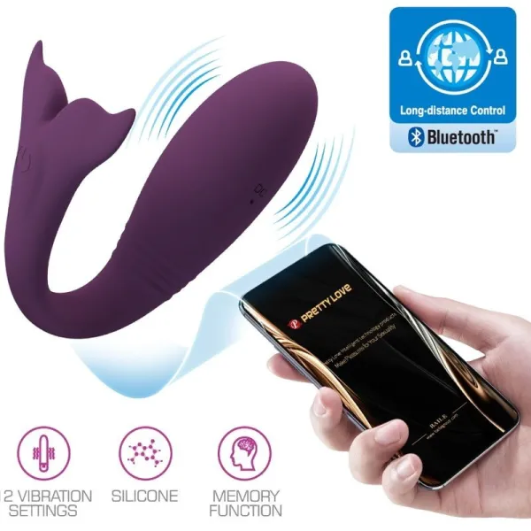 Jayleen Vibrator mit App-Fernbedienung Lila von Pretty Love Led | Fesselliebe.de