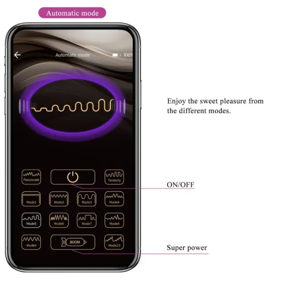 Jayleen Vibrator mit App-Fernbedienung Lila von Pretty Love Led | Fesselliebe.de