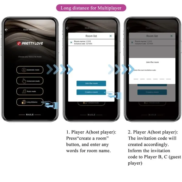 Catalina Vibrator App mit Fernbedienung Lila von Pretty Love Led | Fesselliebe.de