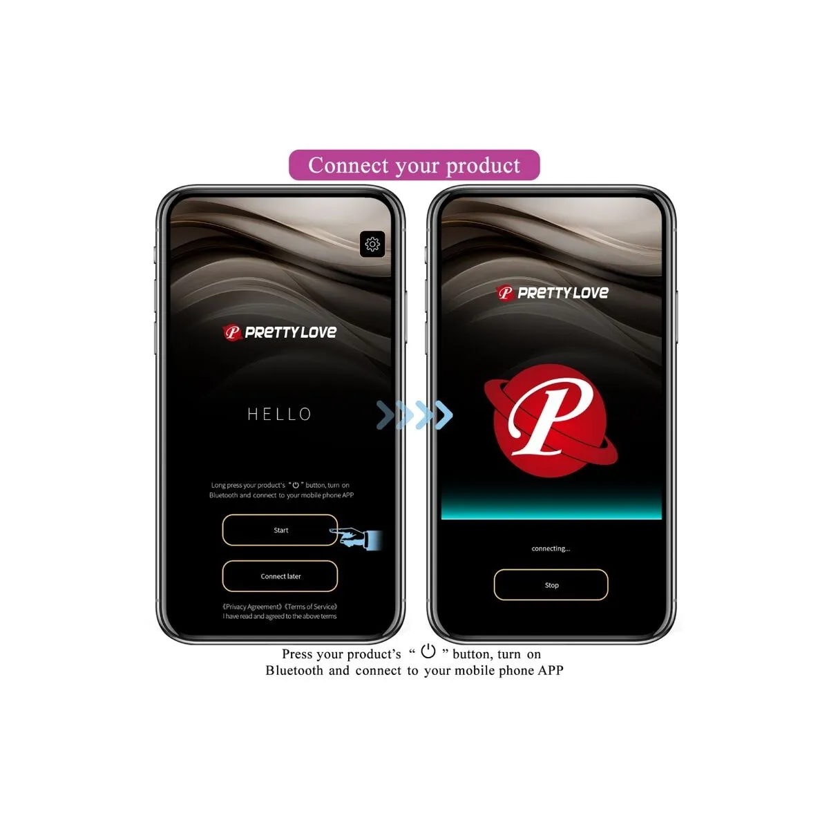 Catalina Vibrator App mit Fernbedienung Lila von Pretty Love Led | Fesselliebe.de