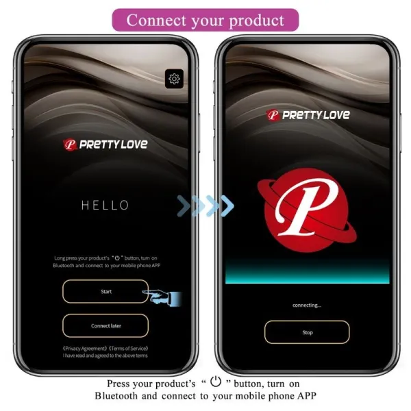 Catalina Vibrator App mit Fernbedienung Lila von Pretty Love Led | Fesselliebe.de