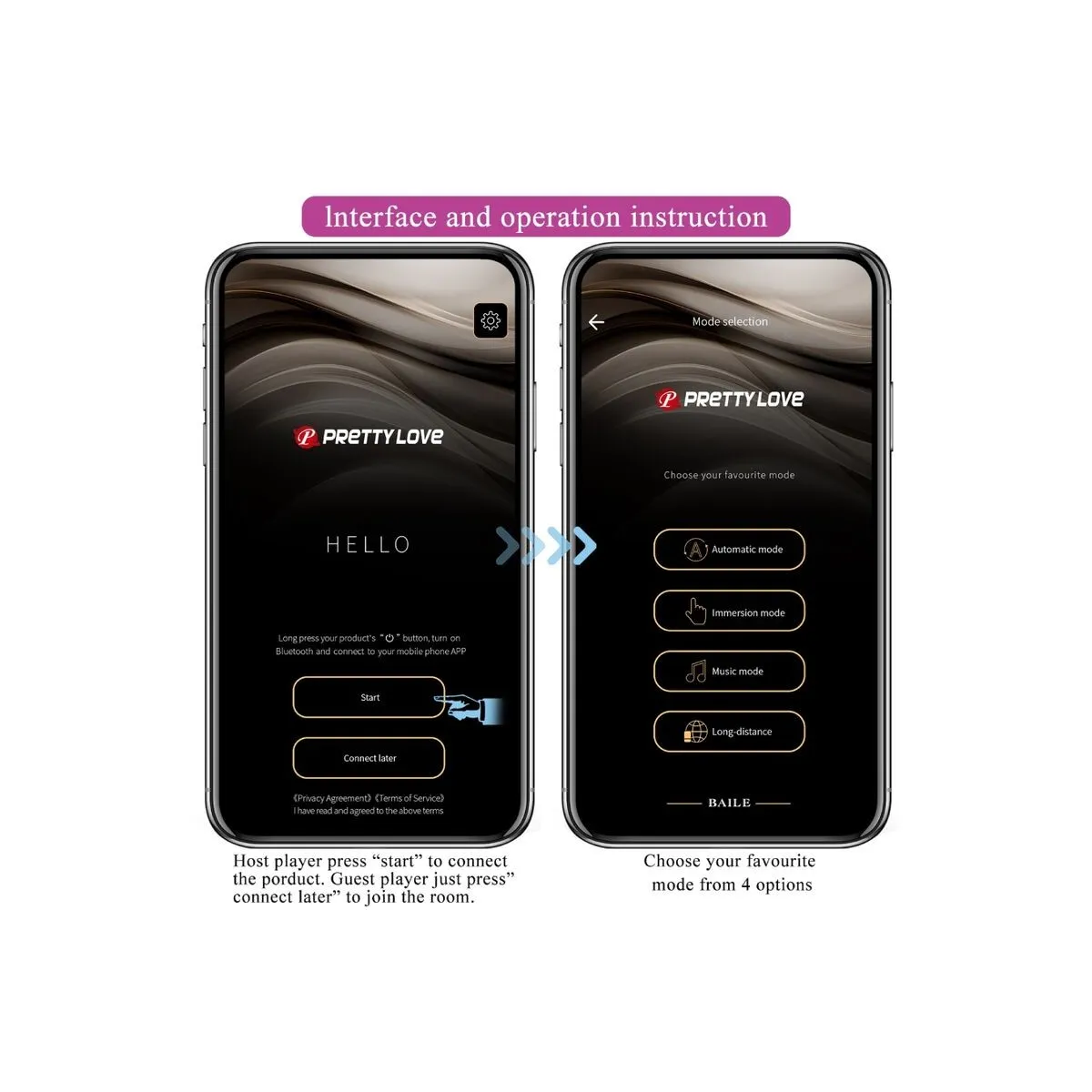 Catalina Vibrator App mit Fernbedienung Lila von Pretty Love Led | Fesselliebe.de