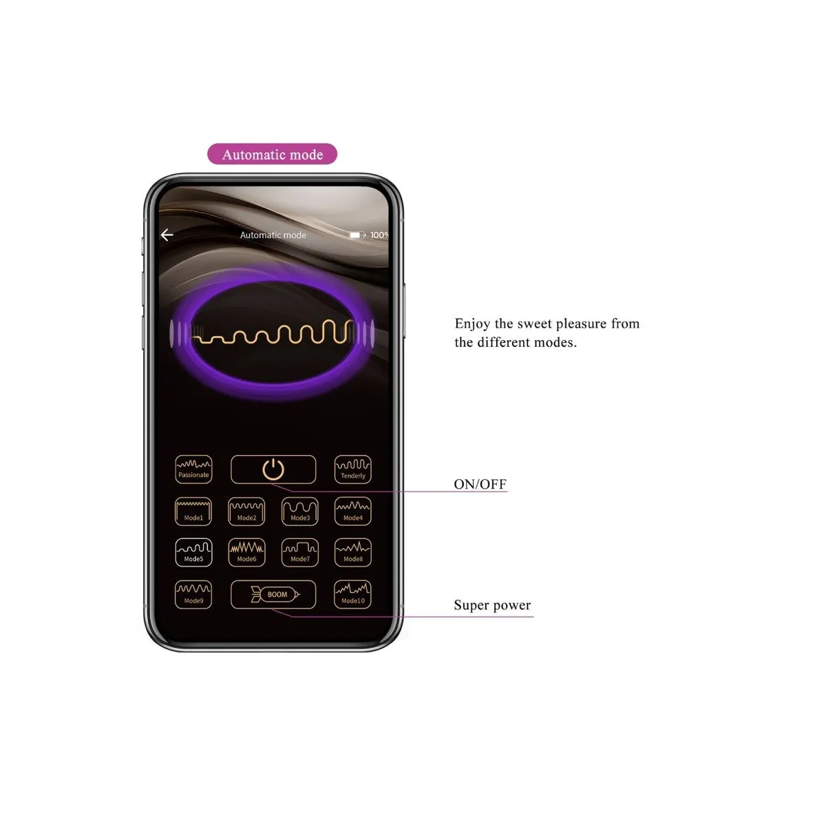 Catalina Vibrator App mit Fernbedienung Lila von Pretty Love Led | Fesselliebe.de