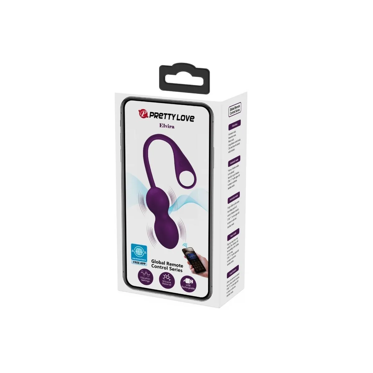 Elvira Kegel Balls App mit Fernbedienung Lila von Pretty Love | Fesselliebe.de