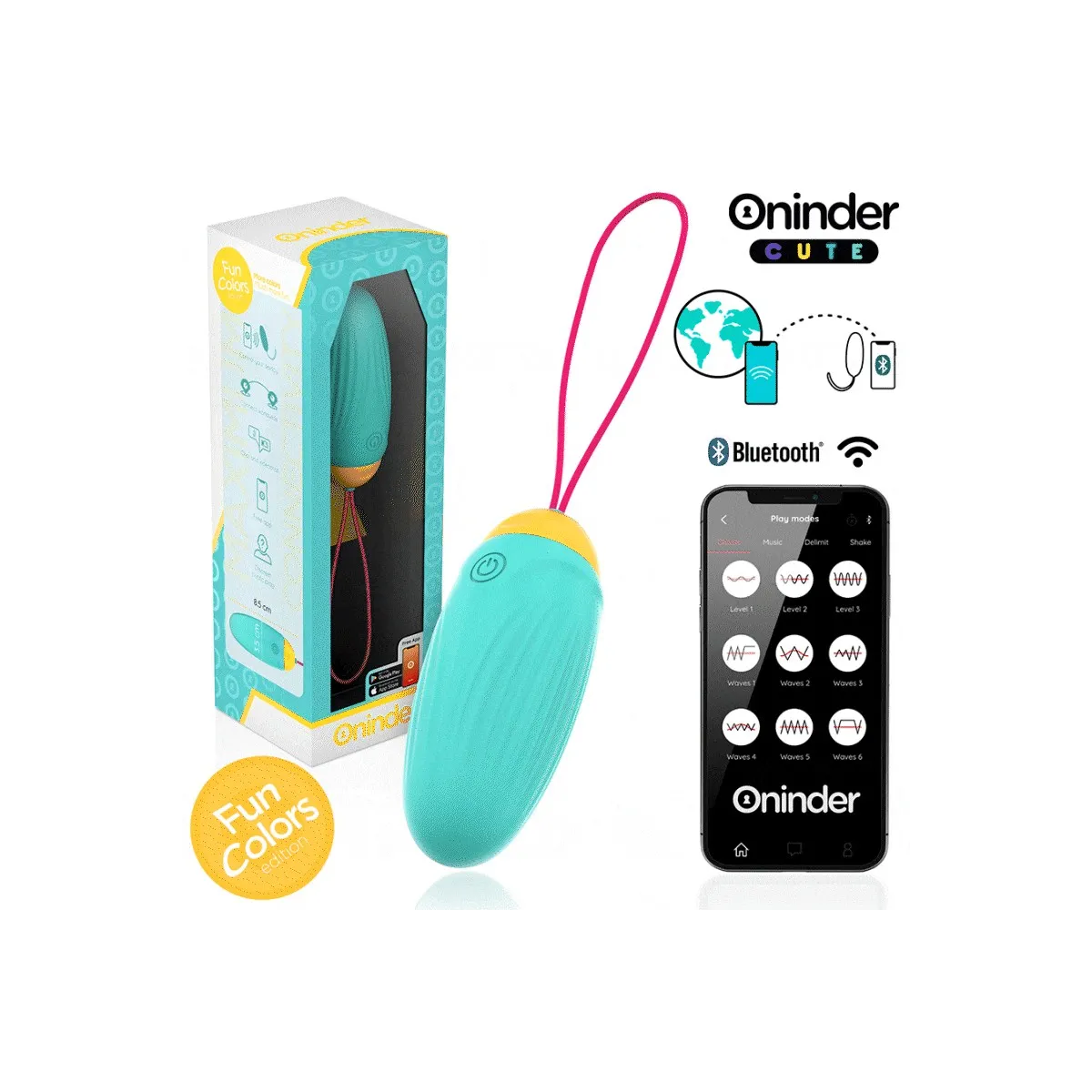Love Pleasure Vibro-Rotierendes Silikon-Edelstein-Ei - Kostenlose Weltweite App von Oninder Cute | Fesselliebe.de