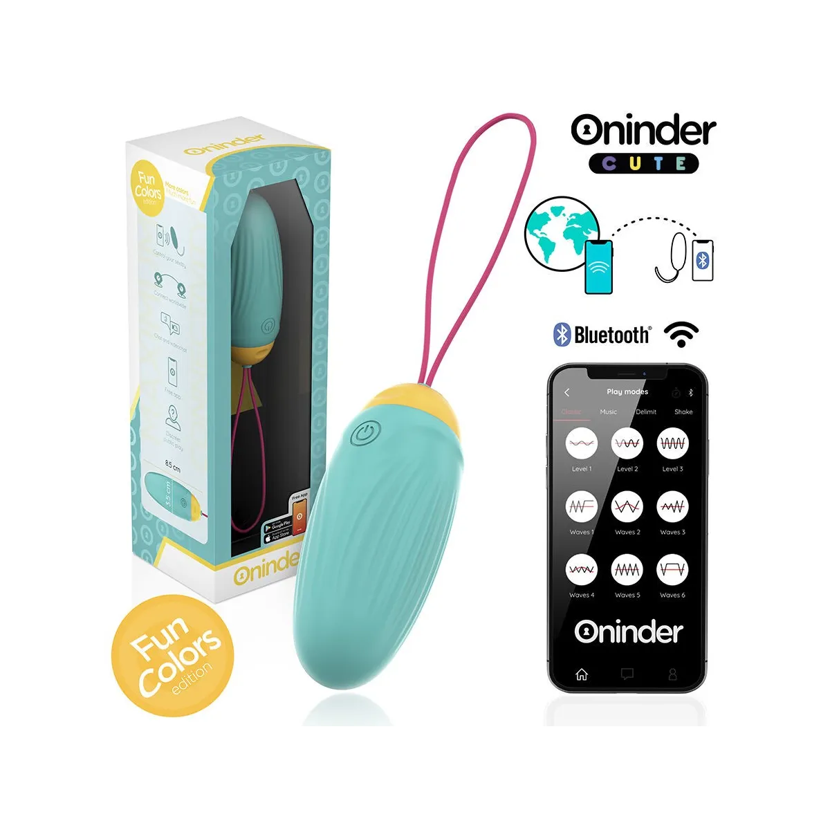 Love Pleasure Vibro-Rotierendes Silikon-Edelstein-Ei - Kostenlose Weltweite App von Oninder Cute | Fesselliebe.de