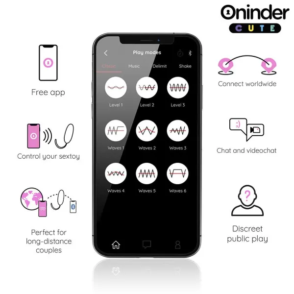 Love Pleasure Vibro-Rotierendes Ei 360° Silikon - Kostenlose Weltweite App von Oninder Cute | Fesselliebe.de