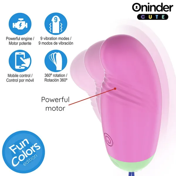 Love Pleasure Vibro-Rotierendes Ei 360° Silikon - Kostenlose Weltweite App von Oninder Cute | Fesselliebe.de