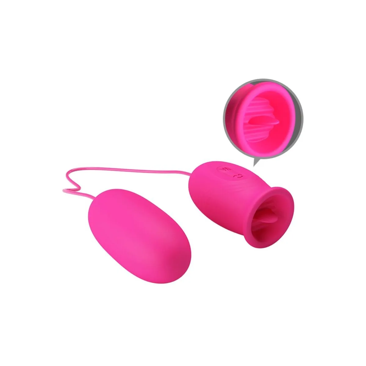 Daisy Vibrierendes Ei + Klitoris Stimulierende Zunge Rosa von Pretty Love | Fesselliebe.de