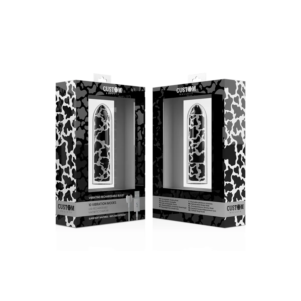 Aufladbare Bullet Cow 10 Intensitäten von Custom Bullets | Fesselliebe.de