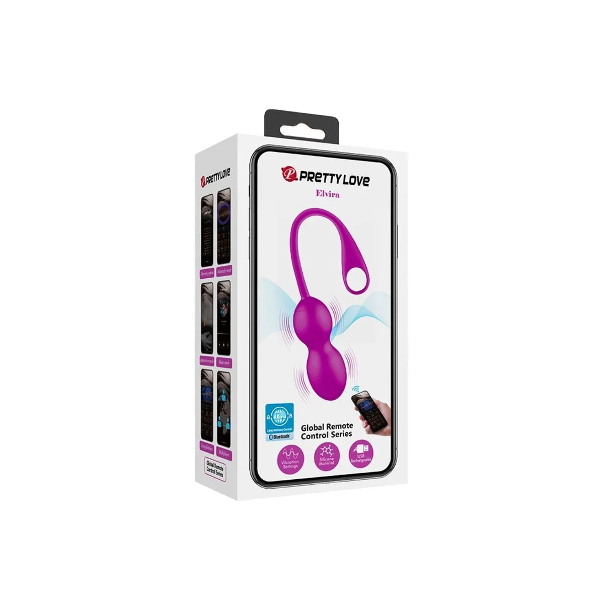 Elvira wiederaufladbare Vibrierbälle Lila von Pretty Love Smart | Fesselliebe.de