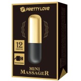 Goldener wiederaufladbarer Kugelvibrator von Pretty Love Bottom | Fesselliebe.de