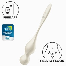 Love Birds Vibrierende Kegel-Kugeln Weiss von Satisfyer Balls | Fesselliebe.de