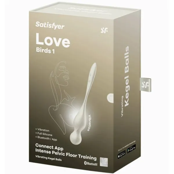 Love Birds Vibrierende Kegel-Kugeln Weiss von Satisfyer Balls | Fesselliebe.de