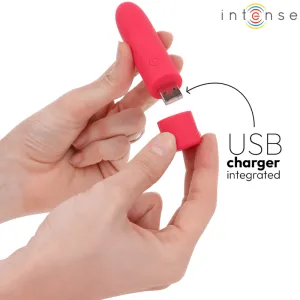 Symone Usb wiederaufladbarer Vibrierender Bullet 8 Vibrationen Rot 10 X 2,2 cm von Intense Fun