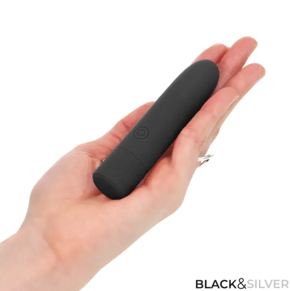 Geri Usb wiederaufladbarer Vibrierender Bullet 8 Vibrationen Schwarz 10 X 2,2 cm von Black&Silver | Fesselliebe.de