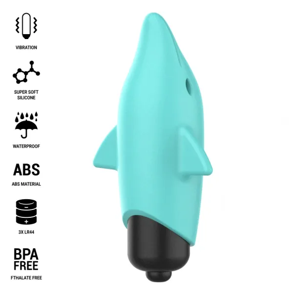 Echo Vibrierendes Bullet Delphin Blau 8 X 4,7 cm von Intense Fun | Fesselliebe.de