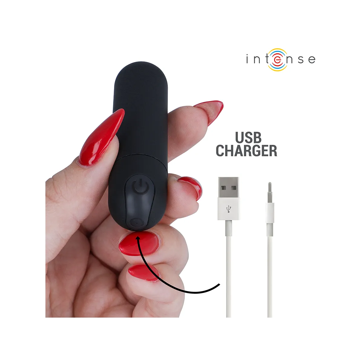 Karen Mini wiederaufladbarer Vibrationskugel Schwarz von Intense Fun | Fesselliebe.de