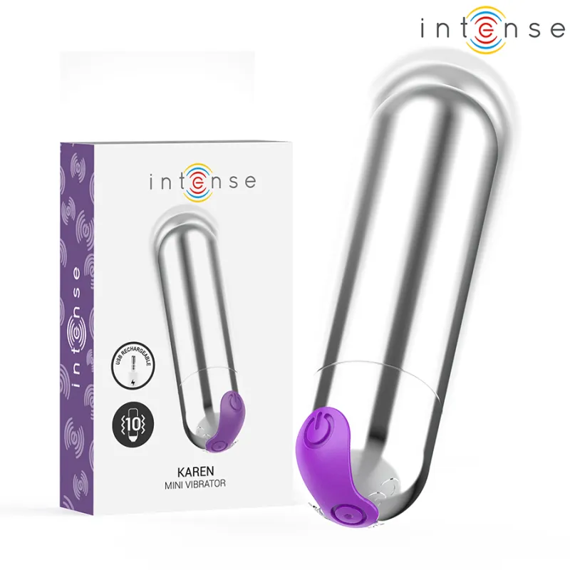 Karen Mini wiederaufladbarer Vibrationskugel Silber von Intense Fun | Fesselliebe.de