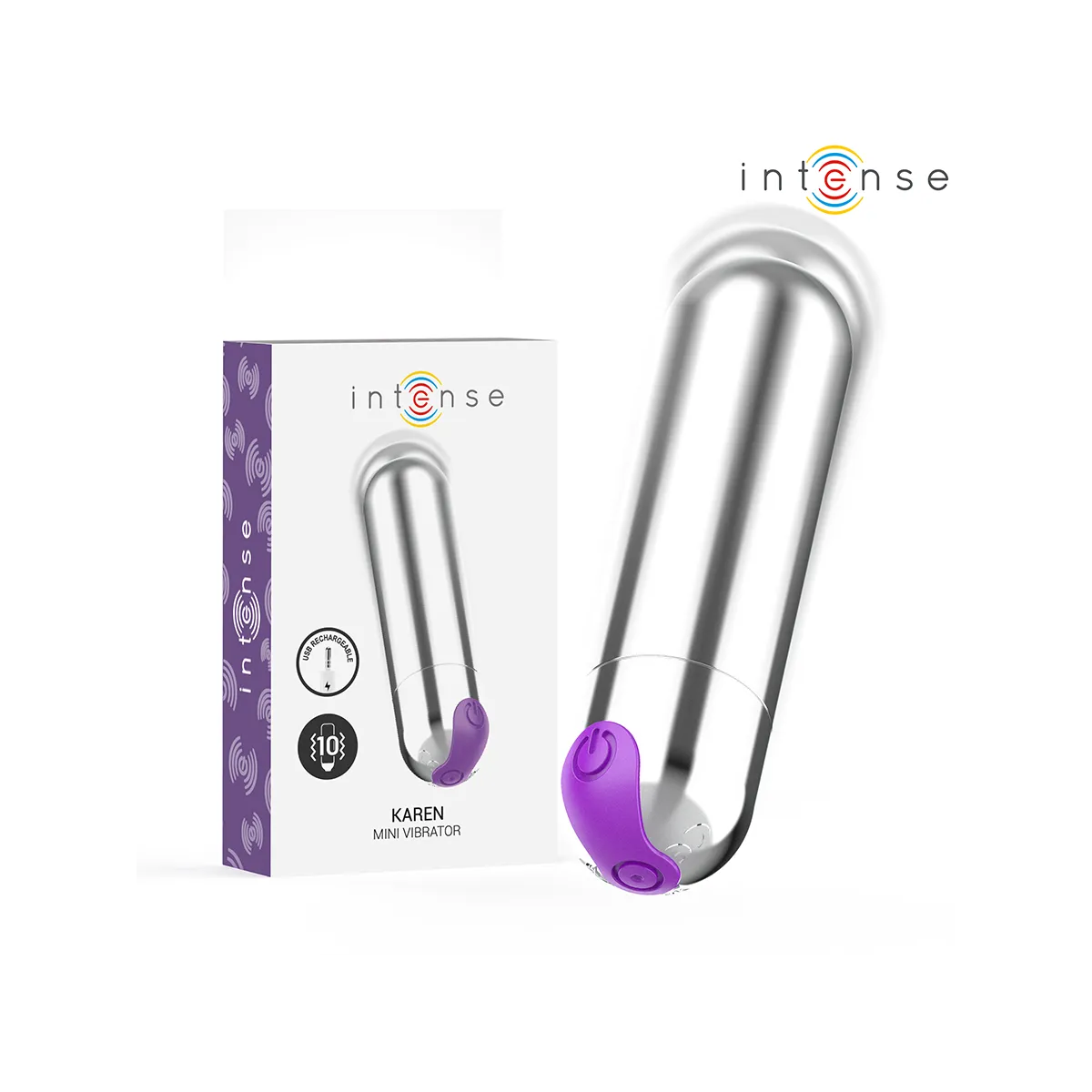 Karen Mini wiederaufladbarer Vibrationskugel Silber von Intense Fun | Fesselliebe.de