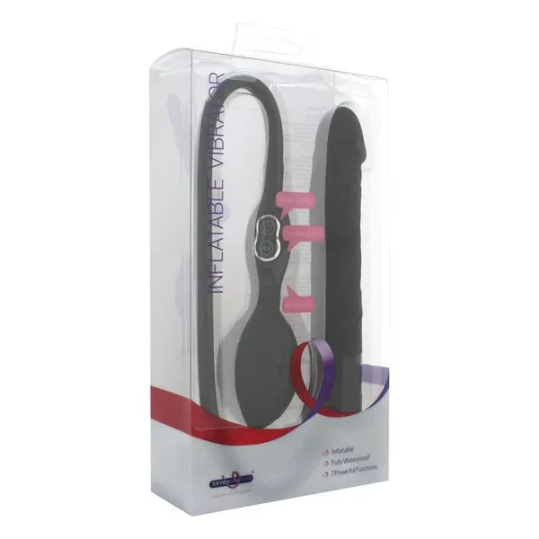 Schwarzer aufblasbarer Vibrator von von Seven Creations | Fesselliebe.de
