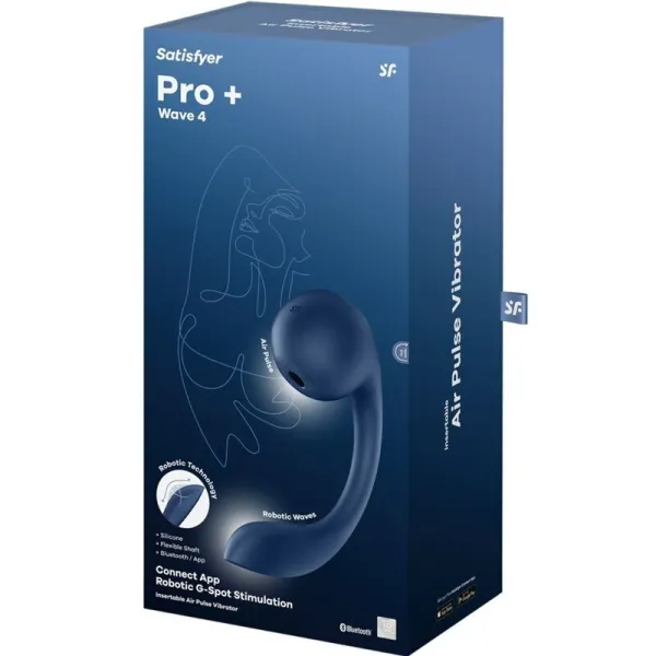 Pro+ Wave 4 G-Spot & Air Pulse Stimulator Kostenlose App Dunkelblau von Satisfyer Air Pulse | Fesselliebe.de