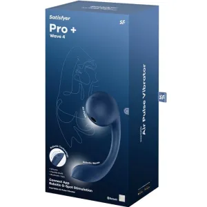Pro+ Wave 4 G-Spot & Air Pulse Stimulator Kostenlose App Dunkelblau von Satisfyer Air Pulse