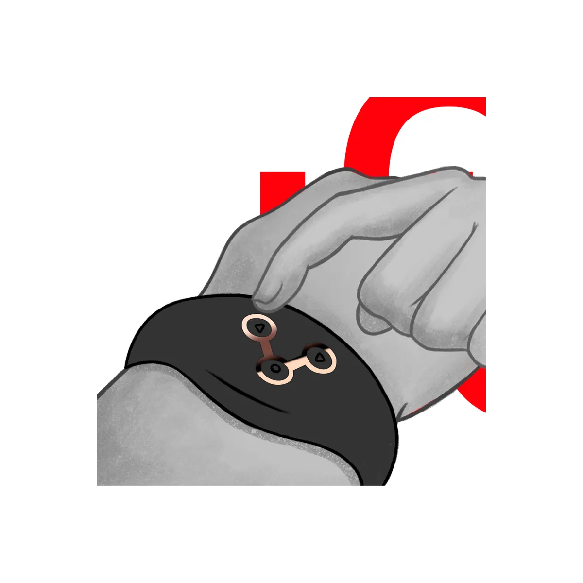 Drahtlose Technologie-Fernbedienungsuhr aus Jet und Kupfer von Watchme | Fesselliebe.de