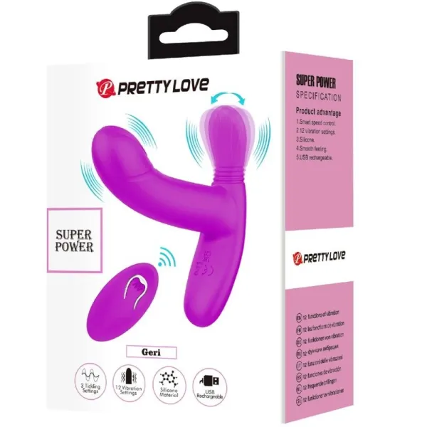 Geri Klitoris Massager Rosa mit Fernbedienung von Pretty Love Flirtation | Fesselliebe.de