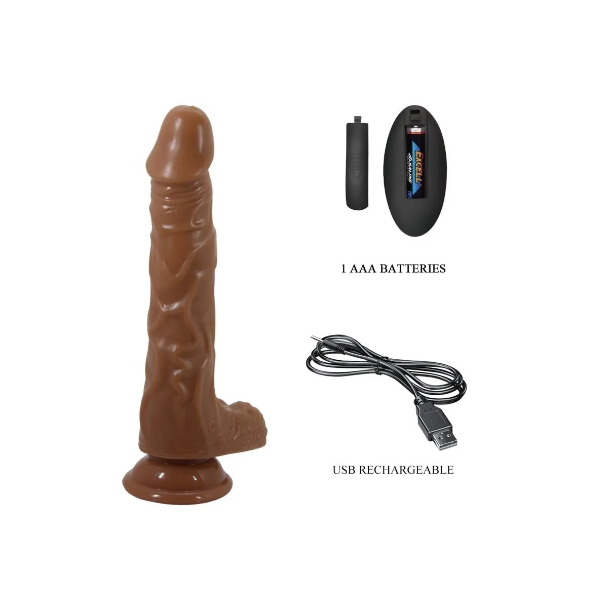 Bodach Realistischer Vibrator mit Fernbedienungssaugnapf von Baile Dildos | Fesselliebe.de