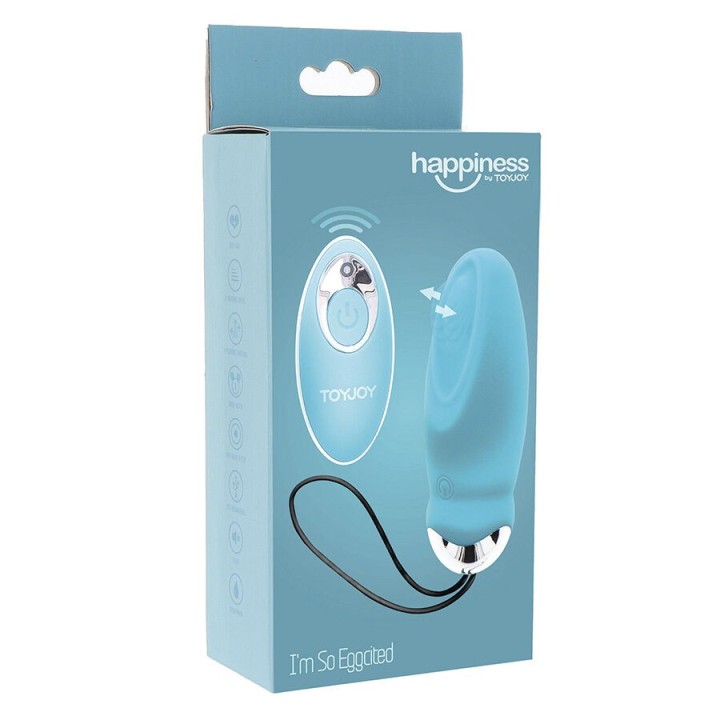 Happiness Im So Eggcited Vibrator mit Fernbedienung Blau von Toyjoy | Fesselliebe.de