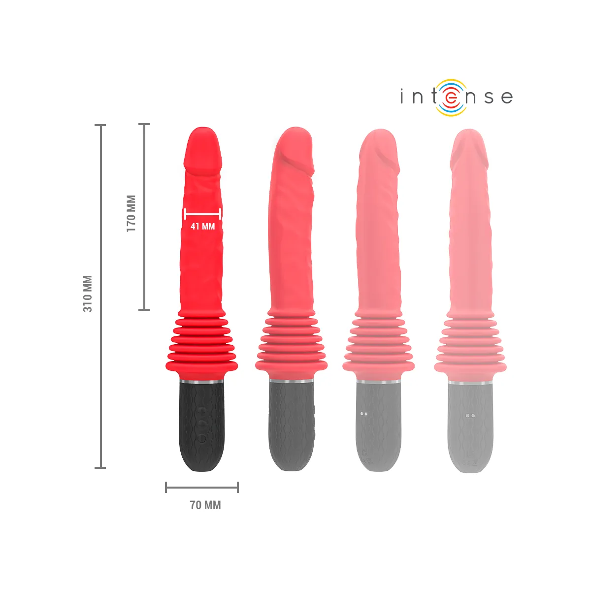 Cynthia mit Fernbedienungs-Stossvibrator mit Wärmefunktion von Intense Fun | Fesselliebe.de