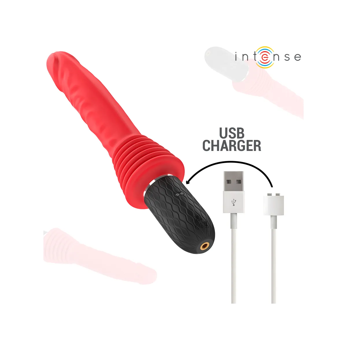 Cynthia mit Fernbedienungs-Stossvibrator mit Wärmefunktion von Intense Fun | Fesselliebe.de