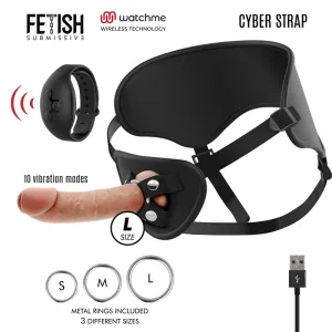 Harness mit Fernbedienung Dildo Watchme L-Technologie von Cyber Strap | Fesselliebe.de