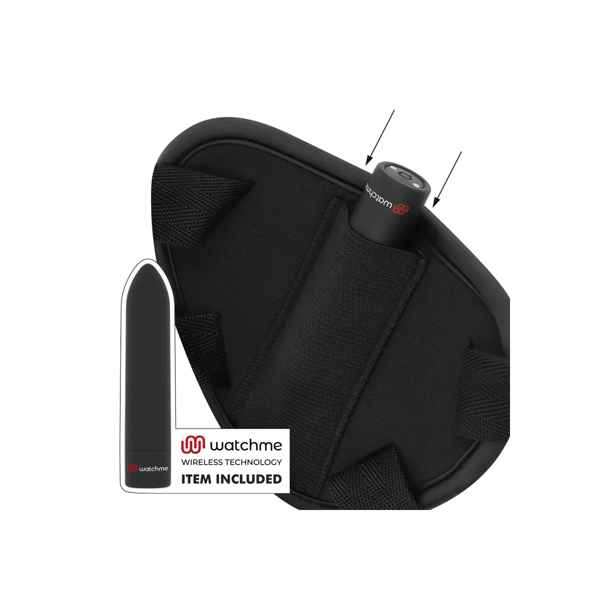 Harness mit Dildo- und Bullet-Fernbedienungs-Watchme-L-Technologie von Fetish Submissive | Fesselliebe.de