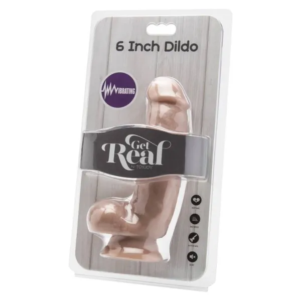 Dildo 12 cm mit Kugeln Vibrator Haut von Get Real | Fesselliebe.de