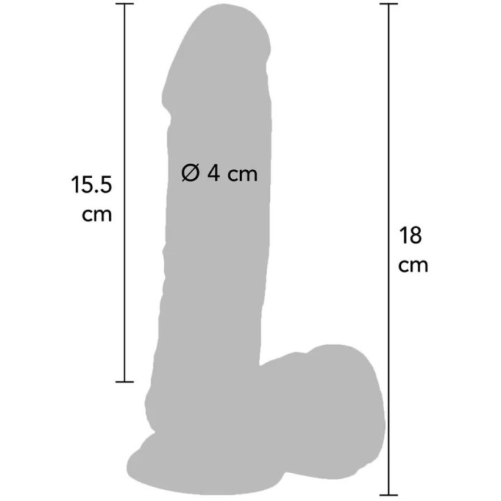 Dildo 18 cm mit Kugeln Vibrator Haut von Get Real | Fesselliebe.de