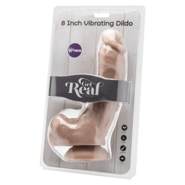 Dildo 20,5 cm mit Kugeln Vibrator Haut von Get Real | Fesselliebe.de