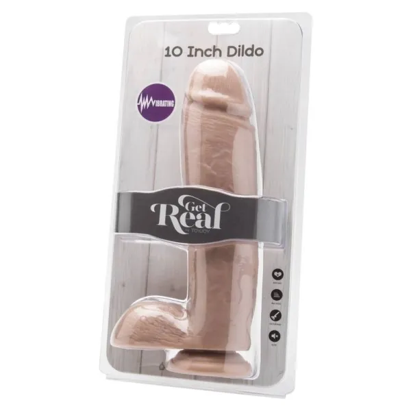 Dildo 25,5 cm mit Kugeln Vibrator Haut von Get Real | Fesselliebe.de