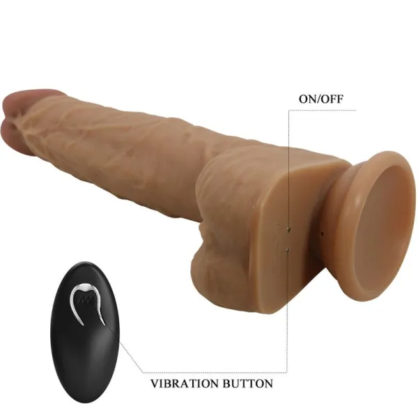 Jonathan Silikondildo 3 Vibrationen + 3 Einführmassnahmen mit Fernbedienung 21 cm von Pretty Love High Grade | Fesselliebe.de