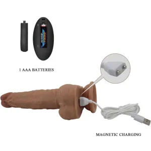 Jonathan Silikondildo 3 Vibrationen + 3 Einführmassnahmen mit Fernbedienung 21 cm von Pretty Love High Grade